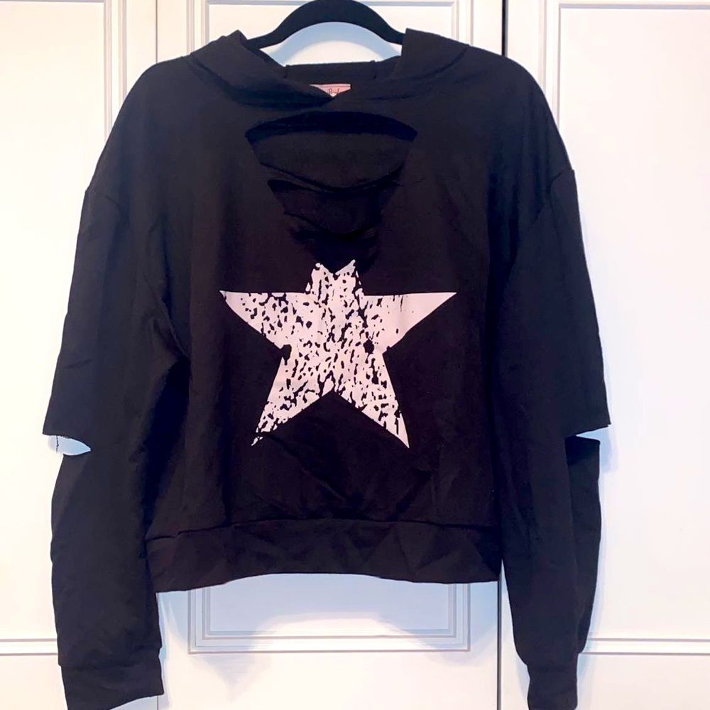 Miss Popular Womens/Juniors Star Hoodie Size XL
